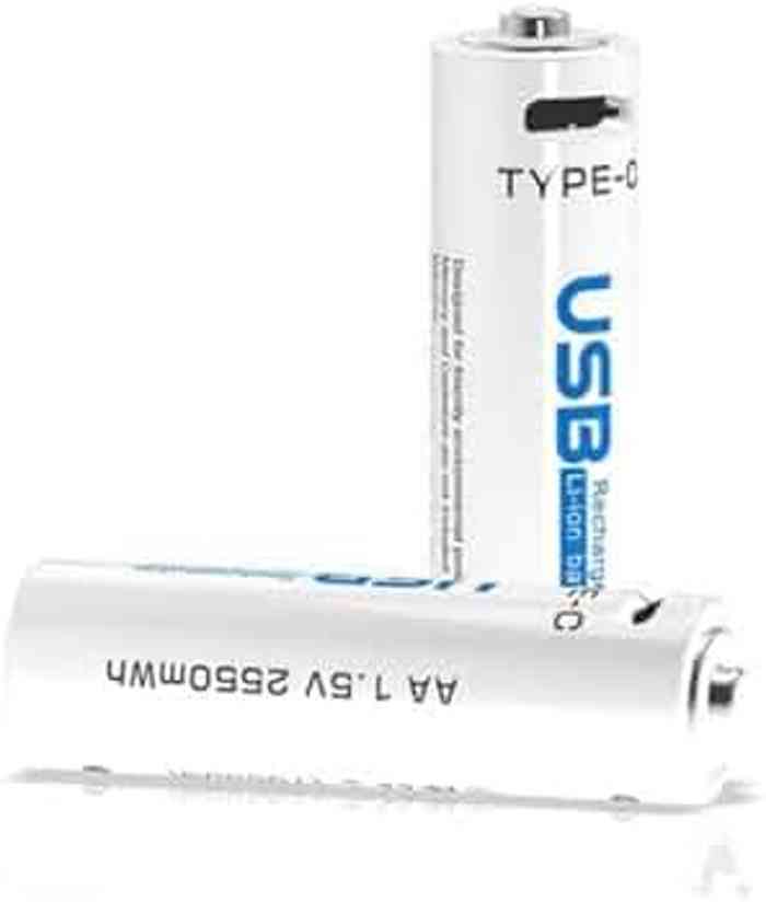 Aivr USB Rechargeable Batteries x4 AA 2550mAh